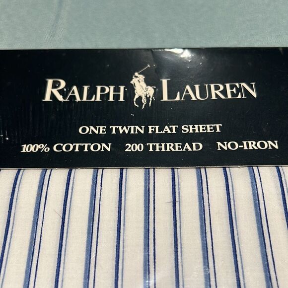 NEW Rare Ralph Lauren Westland Stripe Twin Flat Sheet Staffordshire - Picture 4 of 6
